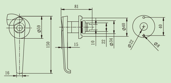 RV-0140-1 Key 防水把手